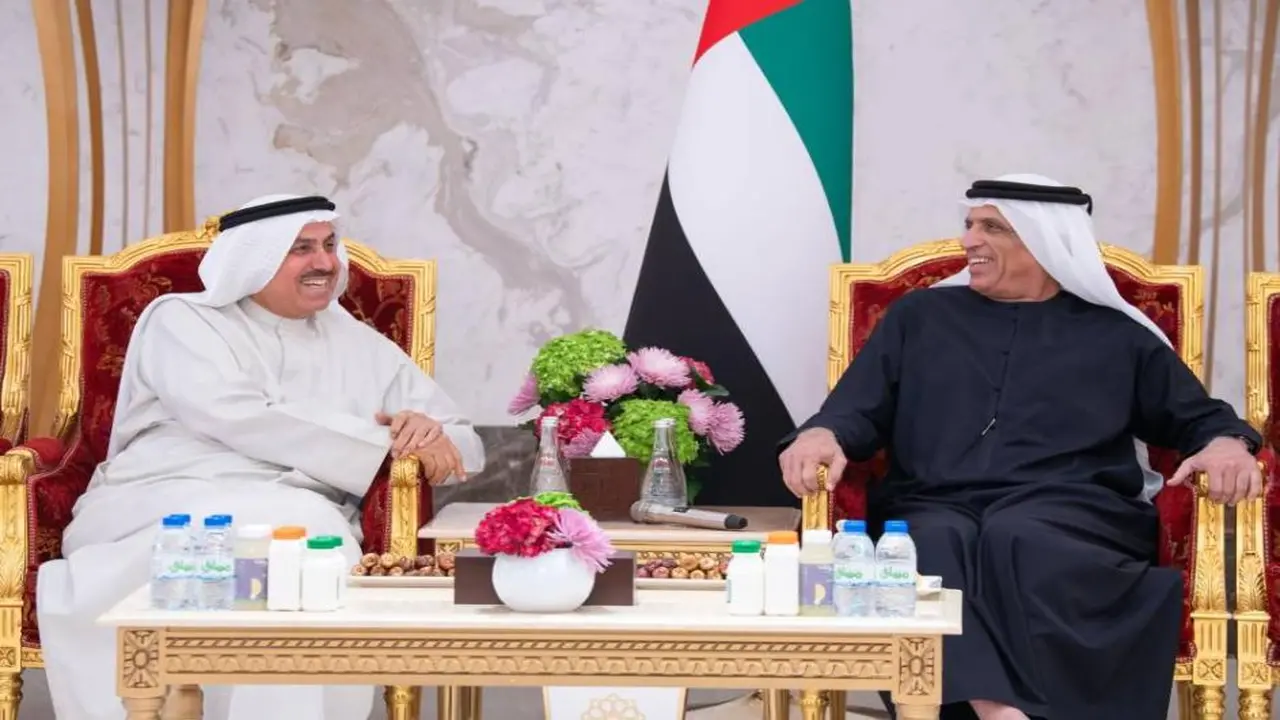 سعود بن صقر يستقبل وفد المجلس الوطني الاتحادي بمناسبة شهر رمضان المبارك